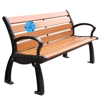 Banc de douche moderne portable anti-UV HDPE WPC en plastique antirouille banc de parc à lattes pour l'école et la cour couleur verte
