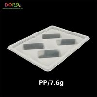 Récipient en plastique à 4 compartiments bon marché PP Blister Emballage alimentaire pour desserts comme le gâteau et le pain