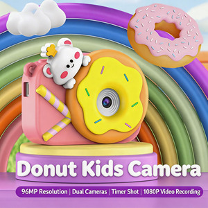 Niedliche Digitalkamera für Kinder mit Mehrfarboptionen und HD-Auflösung |   Dual-Objektiv 1080P CMOS-Sensor mit MicroSD 2,0-Zoll-TFT-Display MP3 & Spiele - Product Image 1