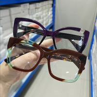 Monture de lunettes optiques en acétate épais de haute qualité, nouveau design, grande taille, montures optiques en acétate épais