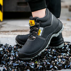 Противоскользящая, антимасляная, водонепроницаемая, устойчивая к проколам стальная защитная промышленная Рабочая кожаная защитная обувь - Product Image 2