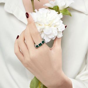 Dylam Luxurious Fine Jewelry Trendy Women S925 <b>Silver</b> Diamond Halo <b>Eternity</b> Band 5A Zirconia Wedding Bridal Promise <b>Ring</b> - Product Image 6