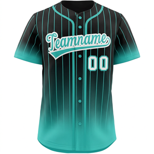 เสื้อเบสบอลแบบซับลิเมชั่นสั่งทำพิเศษ 100% โพลีเอสเตอร์ ระบายอากาศได้ดี ป้องกันแบคทีเรีย แห้งเร็ว สีชมพูอมเทาไล่เฉดสีดำ แขนสั้น - Product Image 4