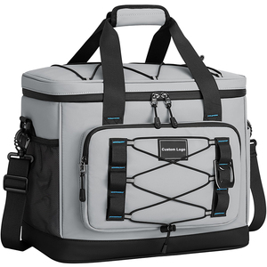 OEM Outdoor Dual <b>Compartment</b> Cooler Bag Foldable Waterproof Lightweight Thermal Insulated <b>Lunch</b> <b>Box</b> Personalized Logo w Strap - Product Image 1