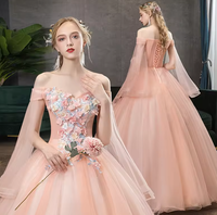 NDC10001 Nouvelle jupe longue de soirée pour hôtesse de banquet, jupe longue en mousseline rose pour mariage, robe de soirée pour femmes