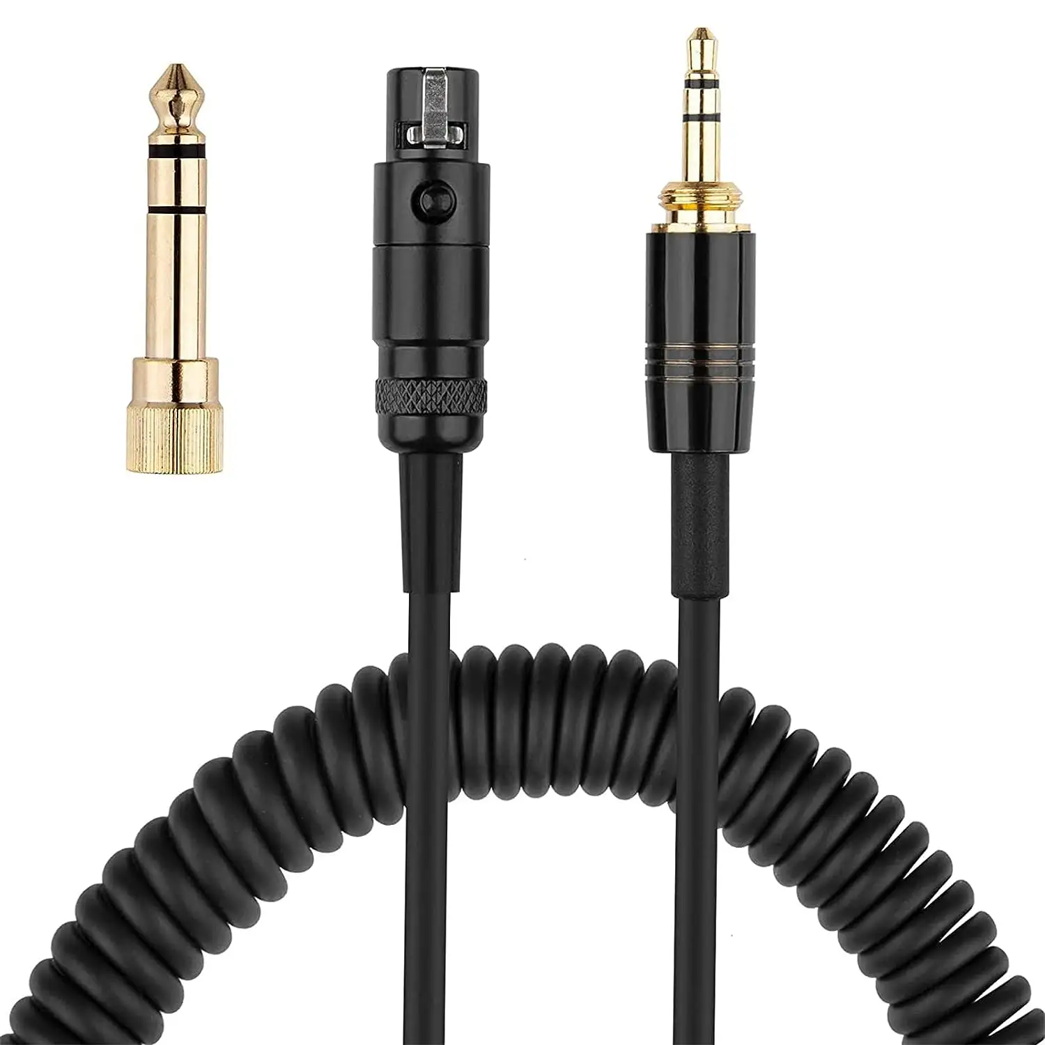 Konektor TRS lapis emas, Jack 3.5mm dan Jack Stereo 6.35mm ke 3pin, kabel Audio Female XLR Hi-Fi