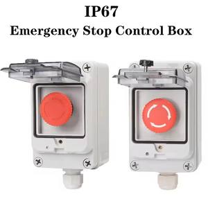 Caja de Control de Parada de Emergencia para Exteriores, Interruptor de Botón, Protección de Casete, Resistente al Agua, Caja de Control de Botón de Parada <span class=keywords><strong>Urgente</strong></span> IP67 - Product Image 1