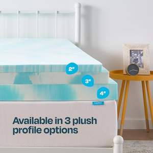 Surmatelas en mousse à mémoire de forme rafraîchissant et soulageant la pression, sensation moelleuse, avec gel rafraîchissant - Product Image 5