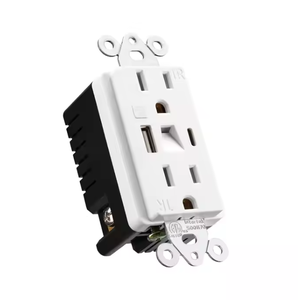 Chúng tôi tiêu chuẩn 5V 4.8A ánh sáng ban đêm <span class=keywords><strong>USB</strong></span> ổ cắm 110V 15A Loại C tường ổ cắm phích cắm & ổ cắm - Product Image 4