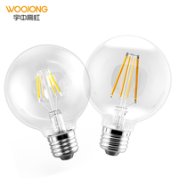 Ampoule LED à filament rétro WOOJONG, économie d'énergie, A60 C37 G-shape B22, couvercle en PC laiteux, 210lm/W, plastique, garantie 2 ans, ROHS EMC