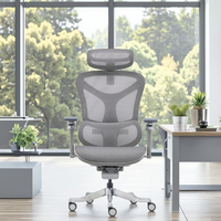 Chaise de bureau pivotante ergonomique en maille, en alliage d'aluminium, moderne, de luxe, réglable, vente en gros d'usine, certifiée classe 4