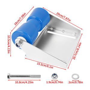 Support de rouleau pour remorque de bateau gonflable 8 pouces, yacht, kayak, avec installation par trou de boulon, plaque supérieure durable 2,0 mm - Product Image 3