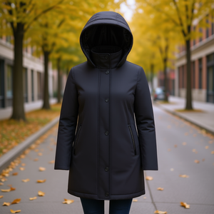 HDJ Fashion Windbreaker KG-1109 Women Plus Size Coat Jacket - Product Image 3