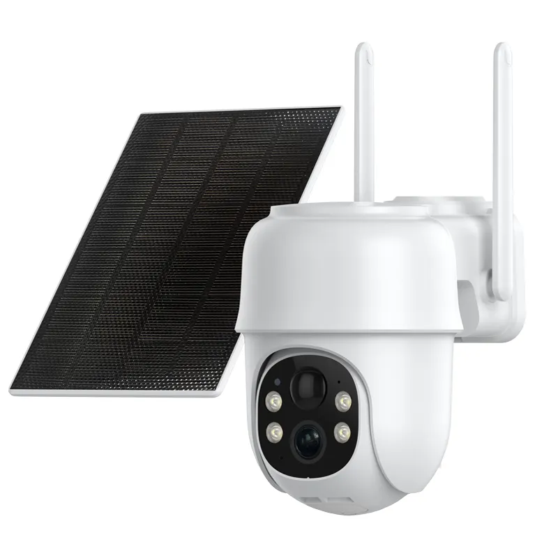 Pannello solare 3MP Wireless Surveillance Security Motion Detection Pan Tilt CCTV PTZ impermeabile Smart Outdoor Battery Wifi Camera