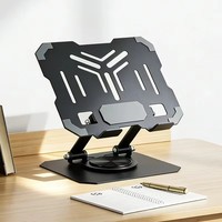Support de téléphone et tablette rotatif à 360 degrés tout en métal, pliable, pour bureau, avec refroidissement, support paresseux, réglage multi-angles, modèle K6