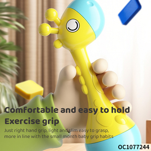 Phim Hoạt Hình Con Hươu Cao Cổ Roly Poly Đồ Chơi Tùy Chỉnh Shaker Búa Cát Bé Tiếng Ồn Nhà Sản Xuất Rattle Đồ Chơi Giá Rẻ Mặt Hàng Làm Chuông Âm Thanh - Product Image 3