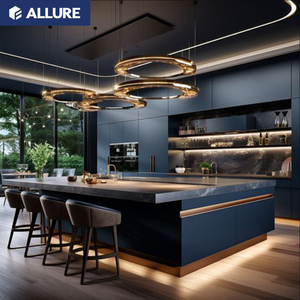Set di Armadietti da Cucina di Lusso Personalizzati <span class=keywords><strong>Bianchi</strong></span> con Isola, Design Moderno Modulare Stile Shaker, Mobili da Cucina Pronti per il Montaggio - Product Image 3