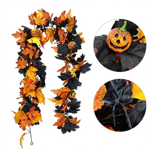 Decorazioni Autunnali per il Raccolto: Foglie d'Acero Simulate in PVC, Zucche e Ragni Fatti a Mano per <span class=keywords><strong>Halloween</strong></span>, Decorazioni da Appendere per l'Autunno - Product Image 2