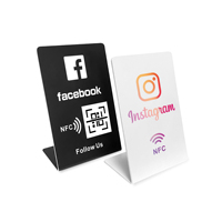 Soporte de exhibición personalizado NFC QR Code plástico PVC NFC Google Reviews Card