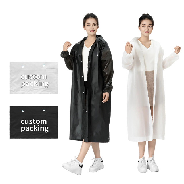 Durable Waterproof Lightweight Windproof Breathable Reusable Outdoor Camping & Tour Raincoat with Custom Logo and Package