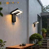 Applique murale LED étanche en aluminium avec capteur, pour extérieur, villa, poteau de porte, mur extérieur, jardin, cour, balcon, moderne, IP65