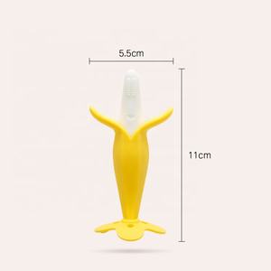 <span class=keywords><strong>Mordedor</strong></span> de cepillo de dientes de bebé con forma de plátano de dibujos animados, juguete sensorial de dentición suave, <span class=keywords><strong>mordedor</strong></span> de silicona masticable para bebé de grado alimenticio - Product Image 6