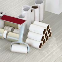 Rouleau anti-poils en PVC pour chats et chiens, extra-adhésif, éliminateur de poils, adhésif simple face pour le nettoyage quotidien des sols à la maison, rouleau de ruban adhésif
