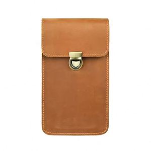 Cowhide Leather Phone Wallet Waist Bag Men's Belt Bank Holder Modern Groom Man Father's Welcome Gift EDC Tools Bag - Product Image 3