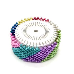 Agujas de coser con cabeza de perla de colores con forma recta para confección y alfileres de posicionamiento de retazos para manualidades creativas - Product Image 5