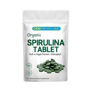 Cápsulas de espirulina de Chlorella orgánica OEM Tabletas de Chlorella orgánica con clorofila Vitaminas Minerales Apoya la buena salud - Product Image 1