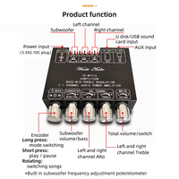 Carte d'amplification numérique ZK-MT21S 2x50W+100W 2.1 canaux avec subwoofer, AUX 12V 24V, audio stéréo 5.1 et basses