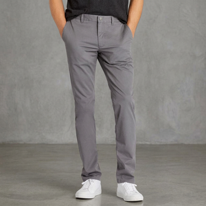 Pantalon long décontracté pour homme, taille plus, coupe ajustée, en coton/élasthanne - Product Image 2