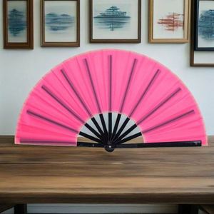 พัดไม้ไผ่พับได้ขนาดใหญ่สีดำตกแต่งส่วนตัว พิมพ์ลายตามสั่ง - Product Image 3