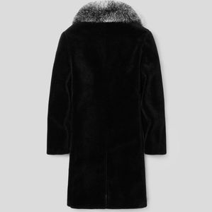 <span class=keywords><strong>Manteau</strong></span> <span class=keywords><strong>long</strong></span> épais en fourrure pour <span class=keywords><strong>homme</strong></span>, noir, gris argenté, manteaux longs - Product Image 3