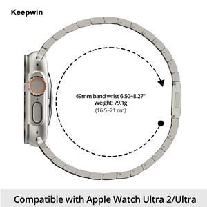 Keepwin <span class=keywords><strong>Bracelet</strong></span> de montre en <span class=keywords><strong>titane</strong></span> pour <span class=keywords><strong>Apple</strong></span> <span class=keywords><strong>Watch</strong></span> Ultra 49mm <span class=keywords><strong>Bracelet</strong></span> Correa de luxe - Product Image 5
