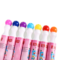 Tampons de bingo OEM 40ml 10mm avec logo personnalisé Plume éponge Stylos de bingo Tampons bon marché de petite taille Couleurs générales Marqueurs de jeu de bingo