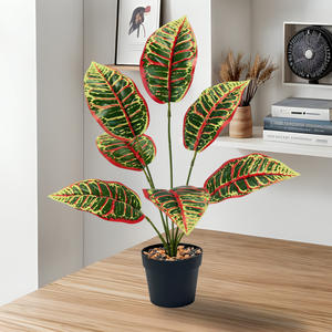 Plantes artificielles, arbre de croton, plantes tropicales, décoration intérieure et extérieure, croton artificiel - Product Image 5