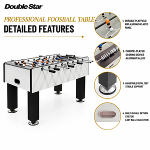 DOUBLE STAR Tavolo da <span class=keywords><strong>Calcio</strong></span> <span class=keywords><strong>Balilla</strong></span> Personalizzato 5FT per Esterni, Resistente alle Intemperie, in Alluminio, per Patio, Resort e Bordo Piscina - Product Image 2