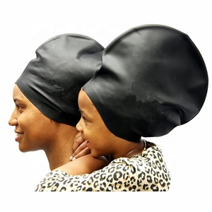 Soft Elastic Swimming Cap Long Hair Swim Pool Hat Mens Womens - View #7