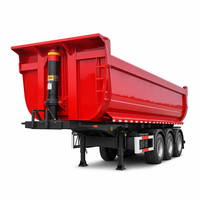 Semi-remorque benne arrière 2/3/4 essieux 40/60/80 tonnes, capacité 10-40 m³ pour le transport de sable, gravier, minerai et marchandises en vrac – Personnalisation directe usine