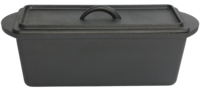 Moule à pain rectangulaire en fonte pré-assaisonnée avec couvercle, idéal pour le pain, le pain de banane et le pain de viande, pour four et cuisinière à gaz