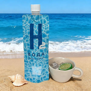 Pochette à bec verseur personnalisable en PE recyclable de 300 ml avec impression en héliogravure pour eau minérale et boissons - Product Image 1