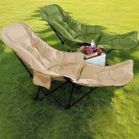 Chaise de jardin pliante moderne et portable à trois niveaux de dossier, en tissu Oxford respirant, avec cadre en acier inoxydable, idéale pour la pêche (vente en gros)