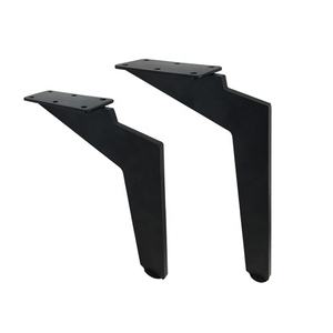 Pies de sofá negro mate de alta calidad, patas de muebles modernos, patas de repuesto de muebles metálicos personalizados, patas de sofá de metal <span class=keywords><strong>arqueadas</strong></span> - Product Image 1