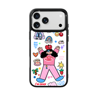 Coque de téléphone AG Feeling Black Edge avec motif Gril doré pour iPhone 17, 17 Pro Max, 16 Pro, 15, 15 Pro Max – Coque magnétique