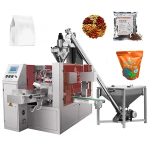 Automatic Stand Up Pouch Bag Talcum Cinnamon Tomato Dry Curry Powder Filling Packing Protein Powder Packing Machine