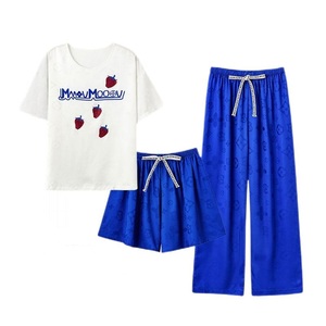 Paquete de 3 pijamas de manga corta para mujer, ropa cómoda para el hogar, novedad de <span class=keywords><strong>2022</strong></span> - Product Image 5
