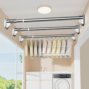 Adjustable 14-20 Inch Bedroom Telescopic Curtain Rod Tube <strong>Short</strong> Laundry <strong>Clothes</strong> Hanger <strong>Rails</strong> - Product Image 6
