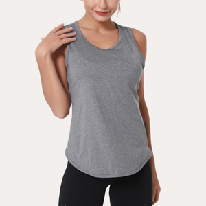 Débardeur de yoga pour femme, coupe courte croisée devant et dos, tissé, sexy, ample, grande taille, séchage rapide, respirant, pour le sport et la course à pied, haute qualité - Product Image 2