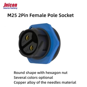 Jnicon 2pin 50A M25 đẩy khóa cắm ổ cắm tròn IP67 chống thấm nước kết nối cáp dây điện EV pin kết nối - Product Image 4